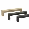 Vecindario 5 in. Rustic Modern Rectangular Center to Center Cabinet Pull, Flat Black VE3232793